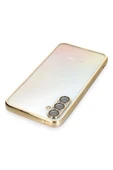 Samsung Galaxy A54 5G Kılıf Lensli Silikon - Gold thumbnail 3