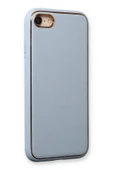 iPhone 7 Kılıf Coco Deri Silikon Kapak - Açık Mavi thumbnail 2