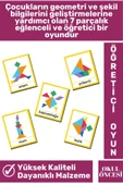 Preschool Eğitici Öğretici Zeka Görsel Algı Geliştirici Okul Öncesi Eğlenceli-DEV TANGRAM thumbnail 2