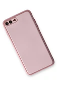 iPhone 7 Plus Kılıf Coco Deri Silikon Kapak - Pudra thumbnail 2