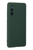 Samsung Galaxy S20 FE Kılıf Nano içi Kadife Silikon - Koyu Yeşil thumbnail 2