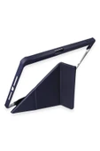 iPad 10.2 (8.nesil) Kılıf Kalemlikli Hugo Tablet Kılıfı - Lacivert thumbnail 5