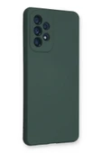 Samsung Galaxy A53 5G Kılıf Nano içi Kadife Silikon - Koyu Yeşil thumbnail 2