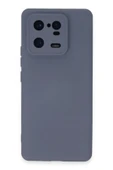 Xiaomi Mi 13 Pro Kılıf Nano içi Kadife Silikon - Gri thumbnail 1