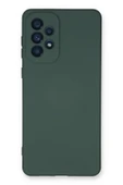 Samsung Galaxy A53 5G Kılıf Nano içi Kadife Silikon - Koyu Yeşil thumbnail 1