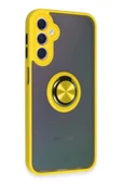 Samsung Galaxy A24 4G Kılıf Montreal Yüzüklü Silikon Kapak - Sarı thumbnail 2
