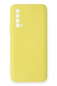 Huawei P Smart 2021 Kılıf Nano içi Kadife Silikon - Sarı thumbnail 1