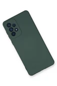 Samsung Galaxy A53 5G Kılıf Nano içi Kadife Silikon - Koyu Yeşil thumbnail 3