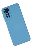 Xiaomi Redmi Note 11 Kılıf Nano içi Kadife Silikon - Mavi thumbnail 2