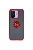 Xiaomi Redmi 12C Kılıf Montreal Yüzüklü Silikon Kapak - Kırmızı thumbnail 1