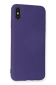 iPhone XS Max Kılıf Nano içi Kadife Silikon - Mor thumbnail 3