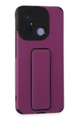 Xiaomi Redmi 12C Kılıf Mega Standlı Silikon - Mor thumbnail 1