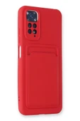 Xiaomi Redmi Note 11S Kılıf Kelvin Kartvizitli Silikon - Kırmızı thumbnail 2