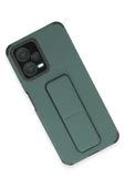 Xiaomi Poco X5 5G Kılıf Mega Standlı Silikon - Yeşil thumbnail 4