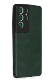 Samsung Galaxy S21 Ultra Kılıf Loop Deri Silikon - Yeşil thumbnail 2