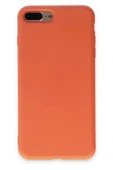 iPhone 7 Plus Kılıf Nano içi Kadife Silikon - Turuncu thumbnail 1