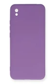 Xiaomi Redmi 9A Kılıf Nano içi Kadife Silikon - Mor thumbnail 1