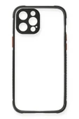 iPhone 12 Pro Kılıf Miami Şeffaf Silikon - Siyah thumbnail 2