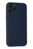 iPhone 11 Pro Kılıf Nano içi Kadife Silikon - Lacivert thumbnail 3