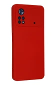 Xiaomi Poco X4 Pro 5G Kılıf Nano içi Kadife Silikon - Kırmızı thumbnail 3