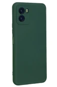 Vivo Y15S Kılıf Nano içi Kadife Silikon - Koyu Yeşil thumbnail 2