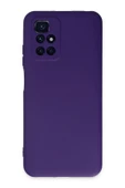 Xiaomi Redmi 10 2022 Kılıf Nano içi Kadife Silikon - Mor thumbnail 1