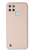 Realme C25Y Kılıf Nano içi Kadife Silikon - Pudra thumbnail 1