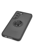 Samsung Galaxy S23 Plus Kılıf Montreal Yüzüklü Silikon Kapak - Siyah thumbnail 5