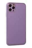 iPhone 11 Pro Kılıf Coco Deri Silikon Kapak - Lila thumbnail 3