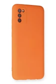 Samsung Galaxy A02S Kılıf Nano içi Kadife Silikon - Turuncu thumbnail 2