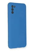 Samsung Galaxy A02S Kılıf Nano içi Kadife Silikon - Mavi thumbnail 3