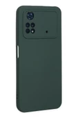 Xiaomi Poco M4 Pro 4G Kılıf Nano içi Kadife Silikon - Koyu Yeşil thumbnail 3