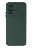 Xiaomi Poco M4 Pro 4G Kılıf Nano içi Kadife Silikon - Koyu Yeşil thumbnail 1