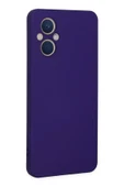 Oppo Reno 7 Lite Kılıf Nano içi Kadife Silikon - Mor thumbnail 3