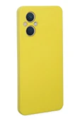 Oppo Reno 7 Lite Kılıf Nano içi Kadife Silikon - Sarı thumbnail 3