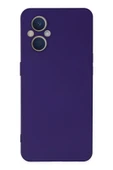 Oppo Reno 7 Lite Kılıf Nano içi Kadife Silikon - Mor thumbnail 1