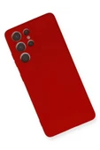 Samsung Galaxy S21 Ultra Kılıf Nano içi Kadife Silikon - Kırmızı thumbnail 2
