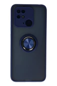 Xiaomi Redmi 10C Kılıf Montreal Yüzüklü Silikon Kapak - Lacivert thumbnail 1
