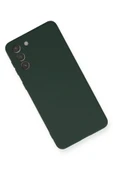 Samsung Galaxy S21 Plus Kılıf Nano içi Kadife Silikon - Koyu Yeşil thumbnail 3