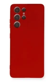 Samsung Galaxy S21 Ultra Kılıf Nano içi Kadife Silikon - Kırmızı thumbnail 1