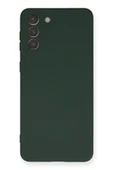 Samsung Galaxy S21 Plus Kılıf Nano içi Kadife Silikon - Koyu Yeşil thumbnail 1
