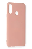 Samsung Galaxy A20S Kılıf Nano içi Kadife Silikon - Pudra thumbnail 3