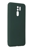Xiaomi Redmi 9 Kılıf Nano içi Kadife Silikon - Koyu Yeşil thumbnail 2