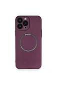 iPhone 13 Pro Kılıf Jack Magneticsafe Lens Silikon - Mürdüm thumbnail 1