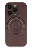 iPhone 14 Pro Kılıf Lukka Magneticsafe Kapak - Kahverengi thumbnail 1