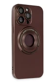 iPhone 13 Pro Max Kılıf Lukka Magneticsafe Kapak - Kahverengi thumbnail 2