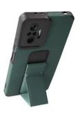 Xiaomi Redmi Note 10 Pro Kılıf Mega Standlı Silikon - Yeşil thumbnail 3