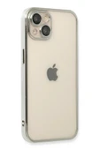 iPhone 14 Kılıf Lensli Silikon - Gümüş thumbnail 2
