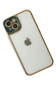 iPhone 14 Plus Kılıf Liva Lens Silikon - Yeşil thumbnail 3
