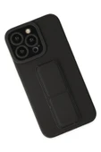 iPhone 14 Pro Kılıf Mega Standlı Silikon - Siyah thumbnail 2